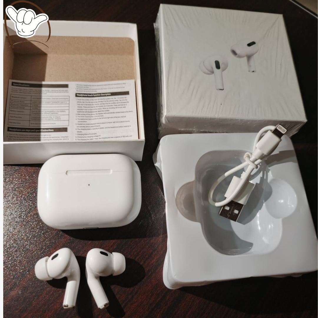 AirPods Pro 2nd Generation | TWS Bluetooth Earbuds | Compatible with Lightning Charging Cable | Best Airbuds, Earpods & Earbuds