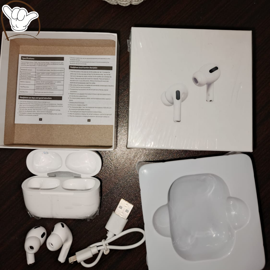 AirPods Pro 2nd Generation | TWS Bluetooth Earbuds | Compatible with Lightning Charging Cable | Best Airbuds, Earpods & Earbuds