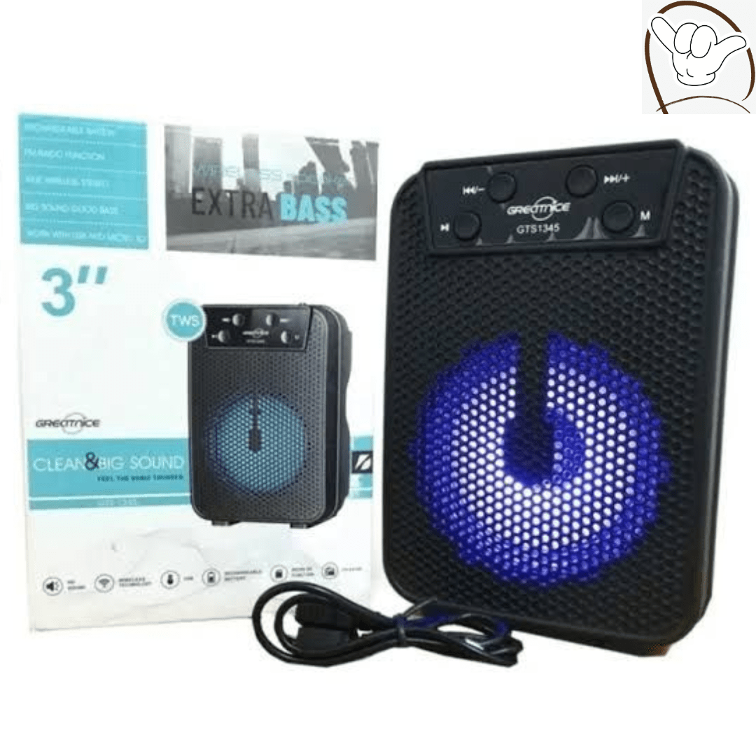 Greatnice Wireless Bluetooth Speaker 3 Inch GTS - 1372 | Portable Bose - Style Sound System with Extra Bass - MoodOn.pk