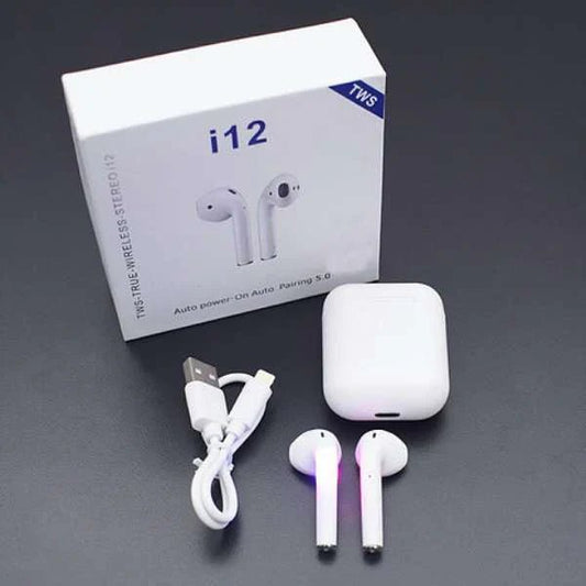 i12 AirPods & Earbuds – Bose-Style Earpods | Best Wireless Earbuds - MoodOn.pk
