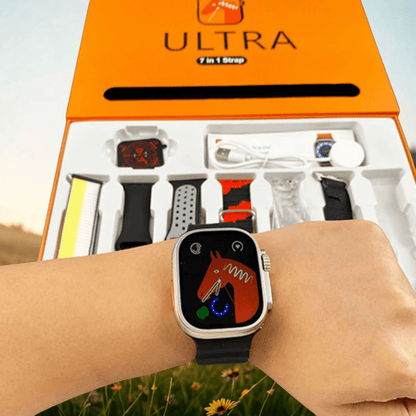 Ultra 7 - in - 1 Smart Watch – Includes 7 Stylish Straps | Fitness & Health Tracker - My Store