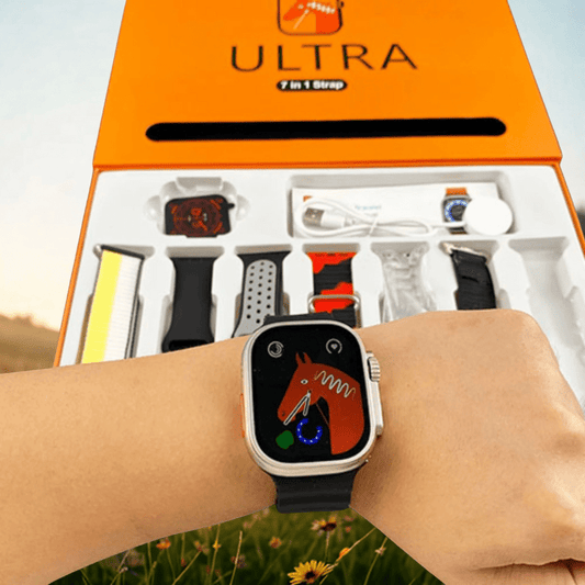 Ultra 7 - in - 1 Smart Watch – Includes 7 Stylish Straps | Fitness & Health Tracker - My Store