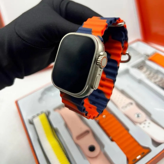 Ultra 7-in-1 Smart Watch – Includes 7 Stylish Straps | Fitness & Health Tracker